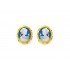 Boucle d'oreille porcelaine or jaune.
