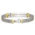 Bracelet Homme Acier et Or.