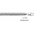 Bracelet maille Anglaise Or Blanc