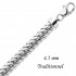 Bracelet maille Anglaise Or Blanc