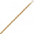 Bracelet For�at Double Antillais Or jaune Largeur 6 mm - Princesse Diamants.