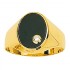Chevali�re Or jaune Diamant Onyx