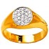 Chevali�re Homme Or jaune Diamants