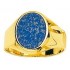 Chevali�re Or jaune Lapis-lazuli