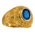 Chevali�re Or jaune Saphir