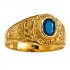 Chevali�re Or jaune Saphir