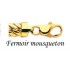Fermoir mousqueton pour Collier maille Anglaise Or Jaune.