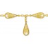 Collier Motifs Filigranes Pampille Or Jaune.