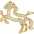 Collier Or Jaune Oxyde de Zirconium.