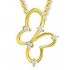 Collier Papillon Or jaune Diamants.