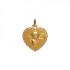 M�daille Ange forme coeur A-AUGIS or jaune massive 1.55gr. M�daille de bapt�me 16x15 mm. M�daille religieuse or 18 carats.