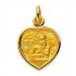 M�daille Ange or jaune massive 2,50gr. M�daille de bapt�me forme coeur de 14 mm. M�daille religieuse or 18 carats.