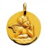 M�daille Ange de Rapha�l or jaune massive 2,20gr. M�daille de bapt�me de 18 mm. M�daille religieuse or 18 carats.