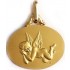 M�daille Ange endormi Or Jaune.
