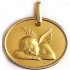 M�daille Ange endormi Or Jaune.