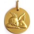 M�daille Ange endormi Or Jaune.