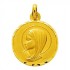 M�daille Vierge Marie aur�ol�e Or Jaune 2.40grs.