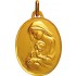 M�daille Vierge � l'enfant Or Jaune. - A. AUGIS -