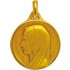 M�daille Vierge Or Jaune. - A. AUGIS - 23 mm.