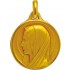 M�daille Vierge Or Jaune. - A. AUGIS - 21 mm