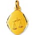 M�daille Zodiaque Or Jaune.BALANCE.
