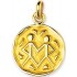 M�daille Zodiaque Or jaune.GEMEAUX.