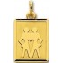 M�daille Zodiaque Or jaune.GEMEAUX.