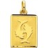 M�daille Zodiaque Or jaune.POISSONS.