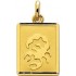 M�daille Zodiaque Or jaune.SCORPION.