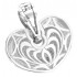 Pendentif joaillerie coeur Or blanc Diamants. VERSO