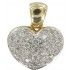 Pendentif Coeur 2 Or Diamants.