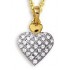 Pendentif coeur 2 Ors Diamants.