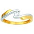 Solitaire 2 Ors Diamants 0.14 carat(s)