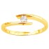 Solitaire Or jaune Diamant.