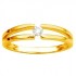 Solitaire Or jaune Diamant.