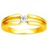 Solitaire Or jaune Diamant.