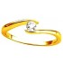 Solitaire Or jaune Diamant.