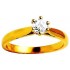 Solitaire Or jaune Diamant.