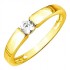 Solitaire Or jaune Diamant.