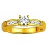 Solitaire Or jaune Diamant.