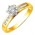 Solitaire Or jaune Diamants.