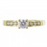 Solitaire Or jaune Oxyde de zirconium.