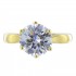 Solitaire Or jaune Oxyde de zirconium.