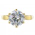 Solitaire Or jaune Oxyde de zirconium.
